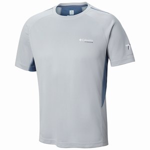 Columbia Titan Trail™ Shortärmad Skjorta Herr Grå/Blå (ZYJDW9872)